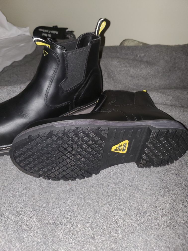 Size 10 Shoes for crew non slip safety top slip on boots