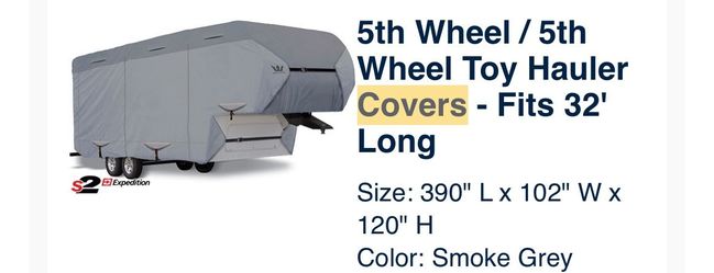 New 32 Foot 5th Wheel/Toy Hauler Cover