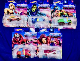 5 Hot Wheels Masters Of The Universe Collector Cars