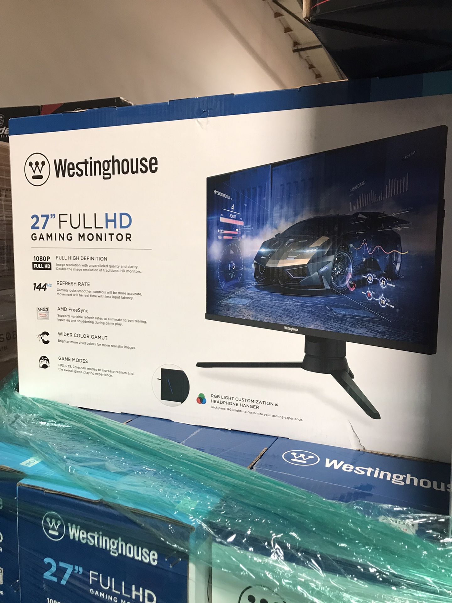 Gaming Monitor Westinghouse 27″ Full HD 144Hz AMD FreeSync