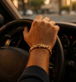 Vivid Yellow-Gold Dragon Link Bracelet