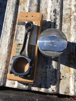 ONE BRAND NEW NEVER USED FACTORY BIG BLOCK CHEVY 7/16” INCH DIMPLE ROD AND ONE BRAND NEW NEVER USED BIG BLOCK CHEVY TRW PISTON 30-OVER PART NUMBER L2