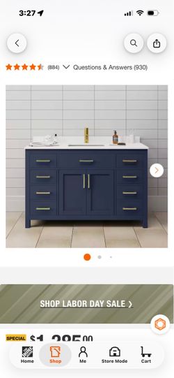54 in vanity