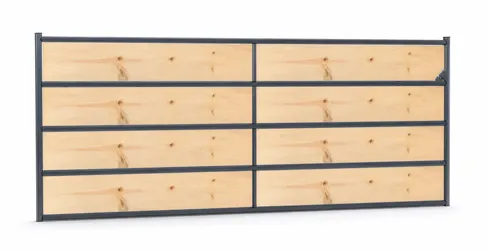 10 ft Arena Swing Gate | 5-Rail Wood Insert | New