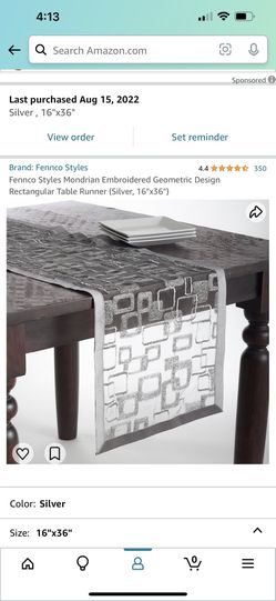 Silver Table Runner