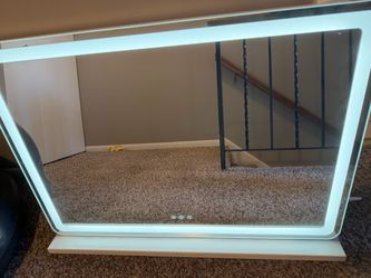 LED Lighted Vanity Mirror White Frame