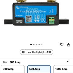 500amp Smart shunt Battery monitor 