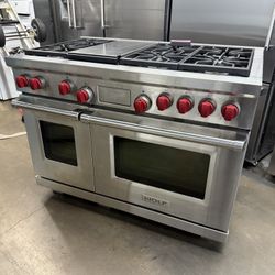 Wolf 48” Stainless Steel Dual Fuel Gas Range Stove 