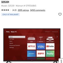 32 Inch Smart TLC Roku Tv