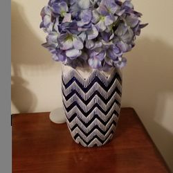 Blue Flower Vase Decor 