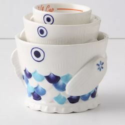 Anthropologie Fish Food Measuring Cups