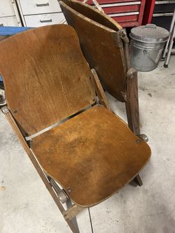 Vintage Wood Folding Chairs