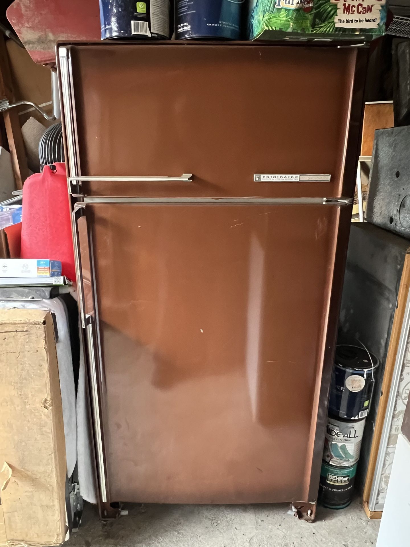 Cute Cooper Tone Refrigerator.