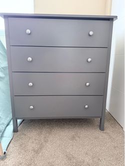 Gray 4-Drawer Dresser