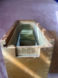 Vintage Wooden Antique hand-set Letter press Box