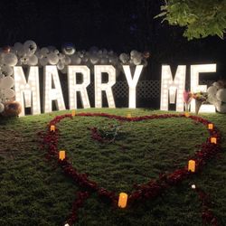 Wedding Marquee Letters Marry Me
