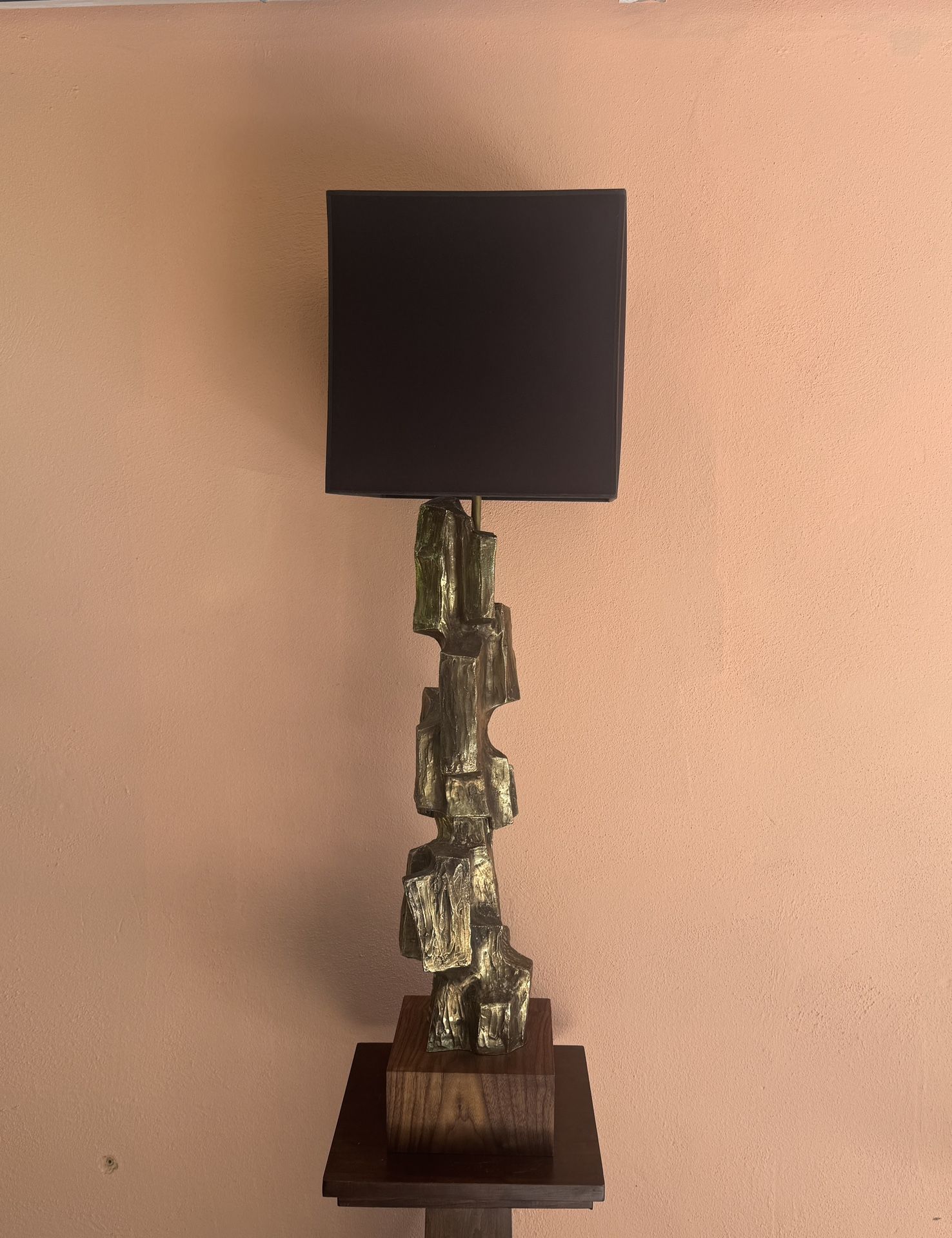 Brutalist Table Lamp By Richard Barr For Laurel.
