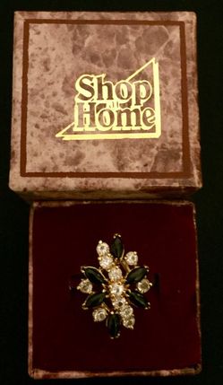 Estate jewelry new shop at home diamond & black onyx ring size 9