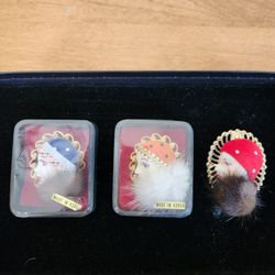 Vintage "Flapper Lady Head" Brooches