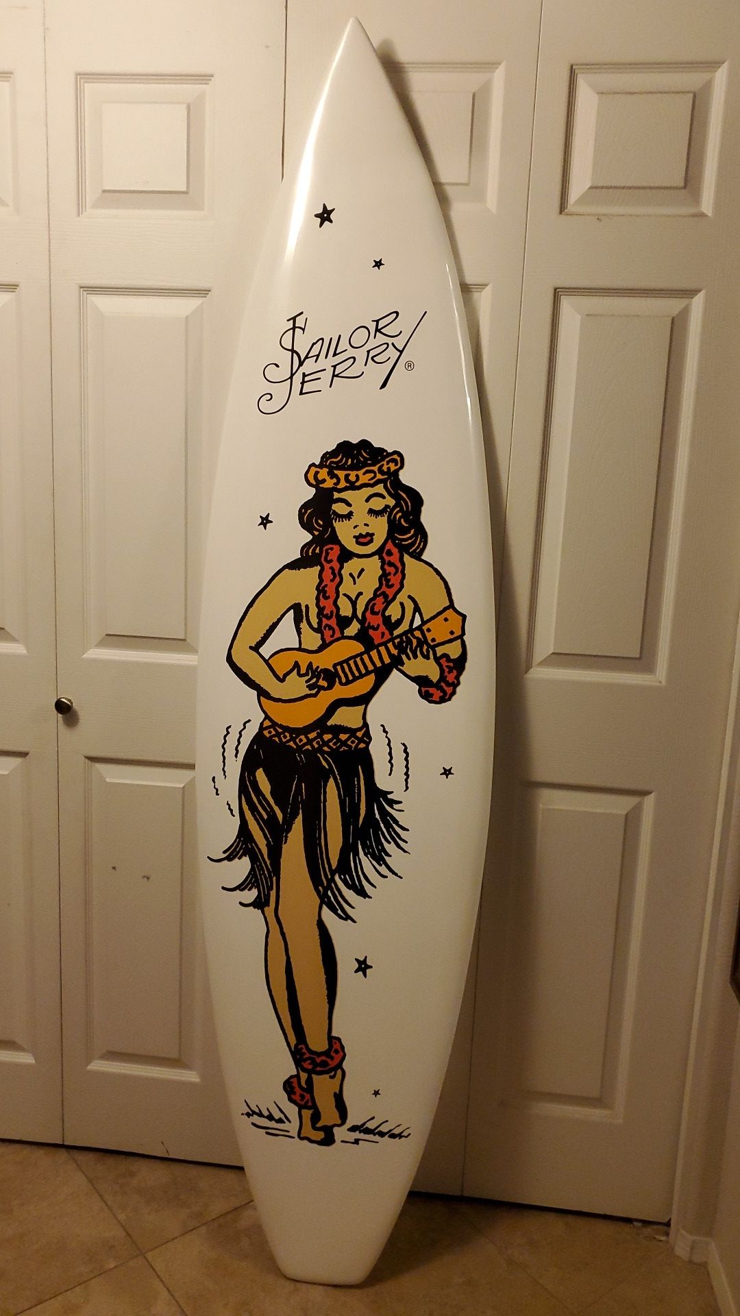 Sailor Jerry novelty display surfboard