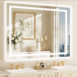 48 x 36 Led Bathroom Mirror with Front and Rear Lights