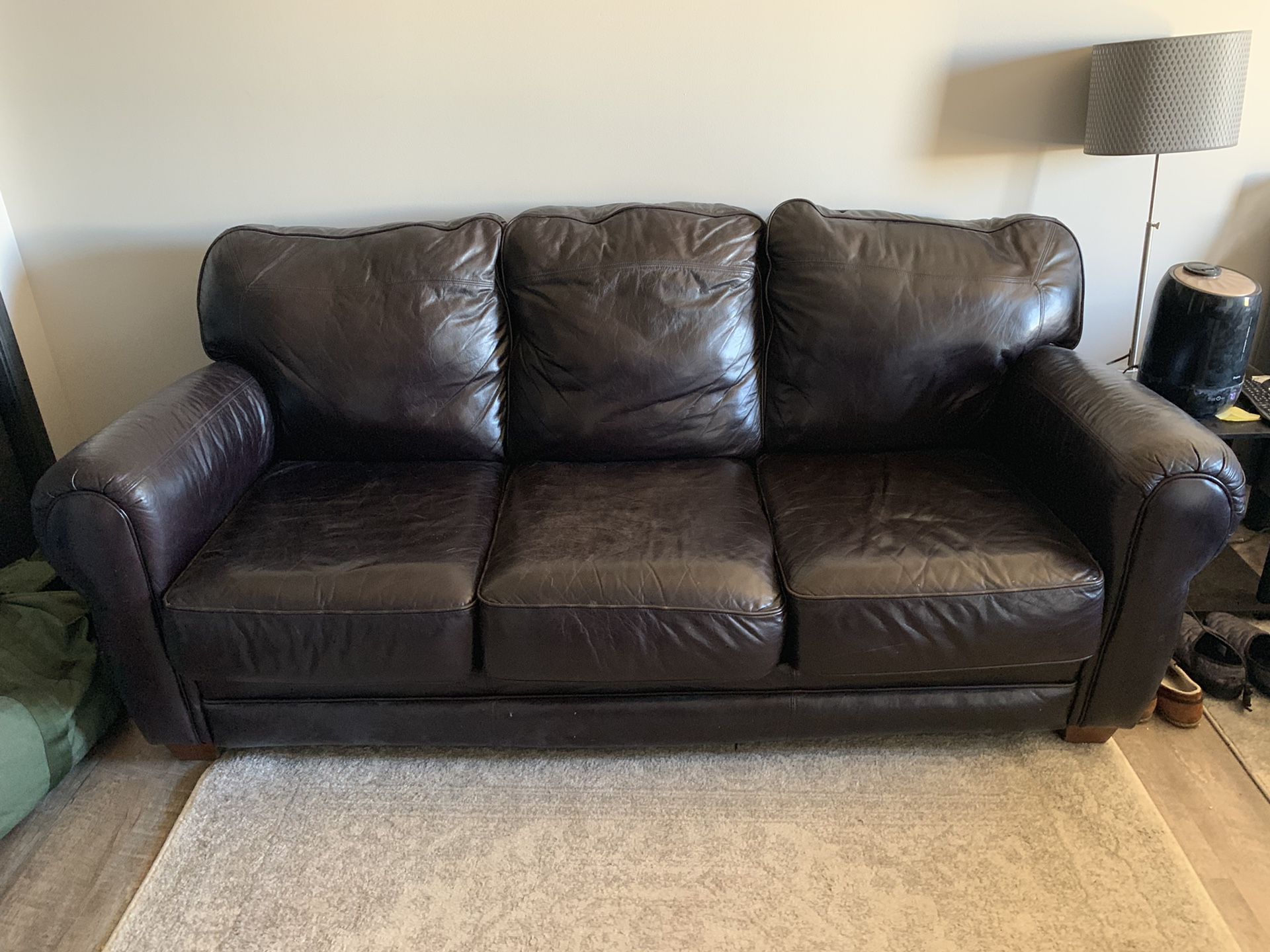 Leather couch- free this weekend. You haul
