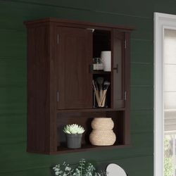 The RiverRidge® Hayward Two-Door Wall Cabinet is a space-saving, wall-mounted storage organizer