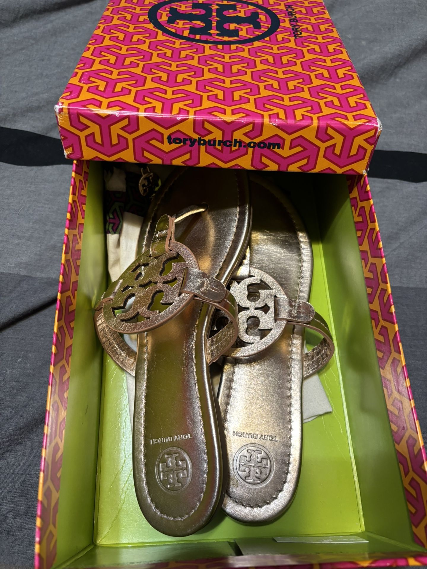 Like New Authentic Tory Burch Miller Sandals Size. 8