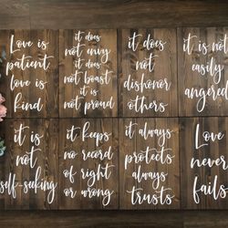 Wedding Aisle Signs (in Pecan) 