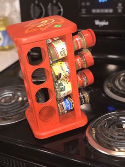 Cute red spice rack