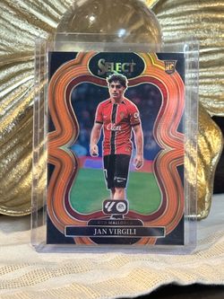 2025-26 Panini Select La Liga Jan Virgili Orange Prizm /75 Rookie RC