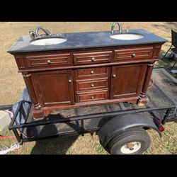 Double Granite Bathroom Sink – $150 (Must Go!)