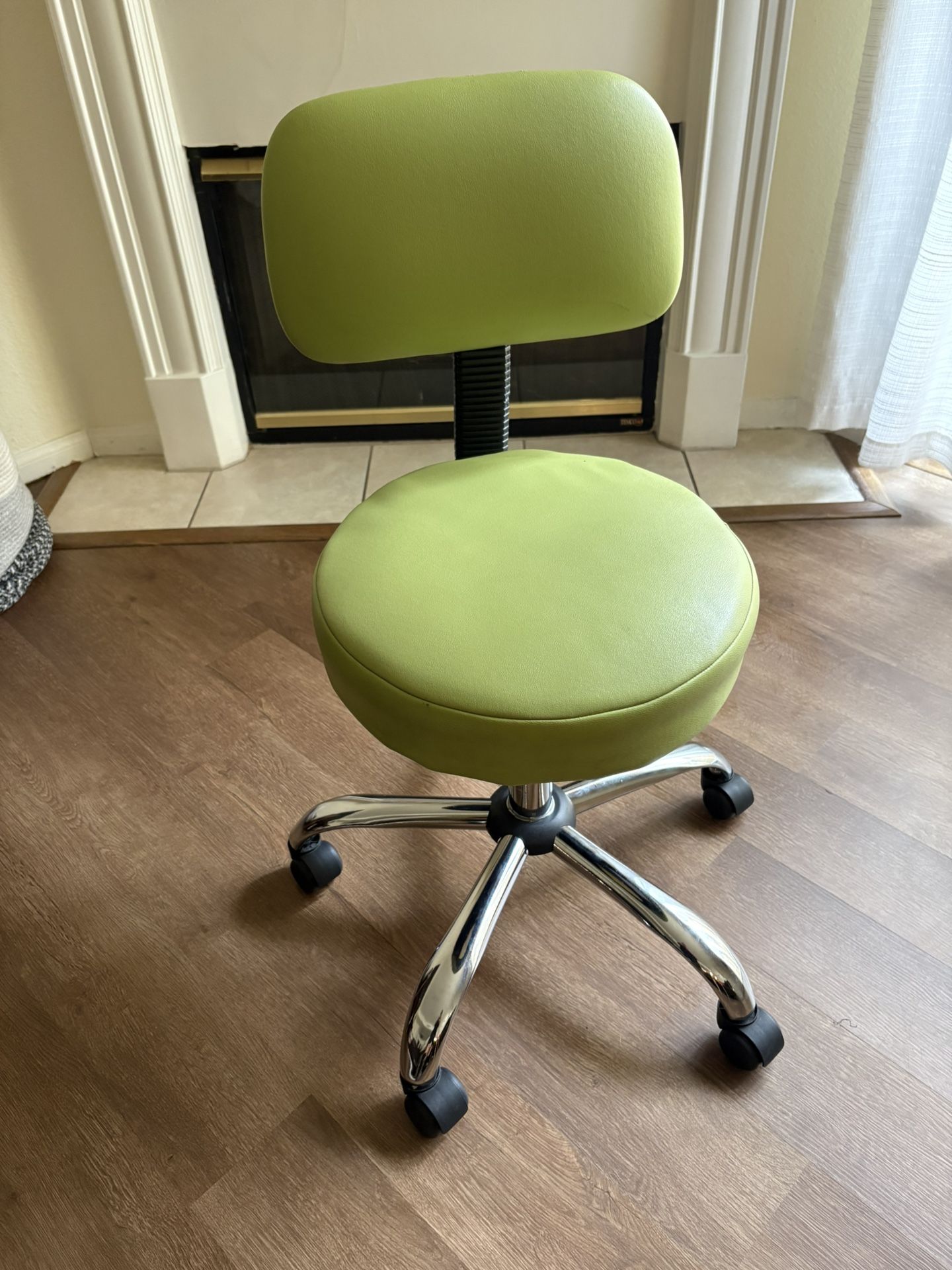 Rolling Stool with Backrest
