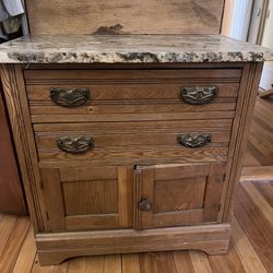 Antique Commode With Granite Too
