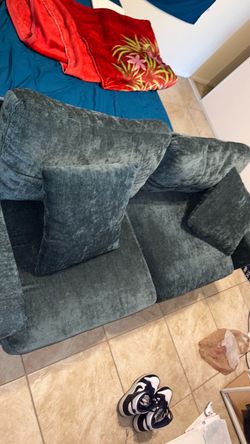 Green Sofa with usb charge ports built-in