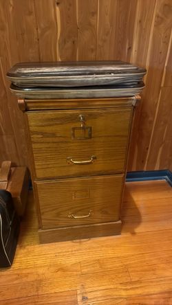 Wooden file cabinet