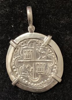 Atocha silver coin pendant