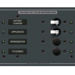 Blue Sea 8412 Panel 120VAC 8 pos with Main
