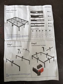 Queen metal bed  frame