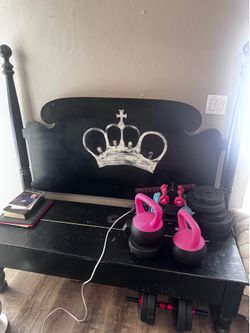 Solid handmade wood bench with storage