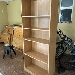 Tall wooden bookcase / storage cubby