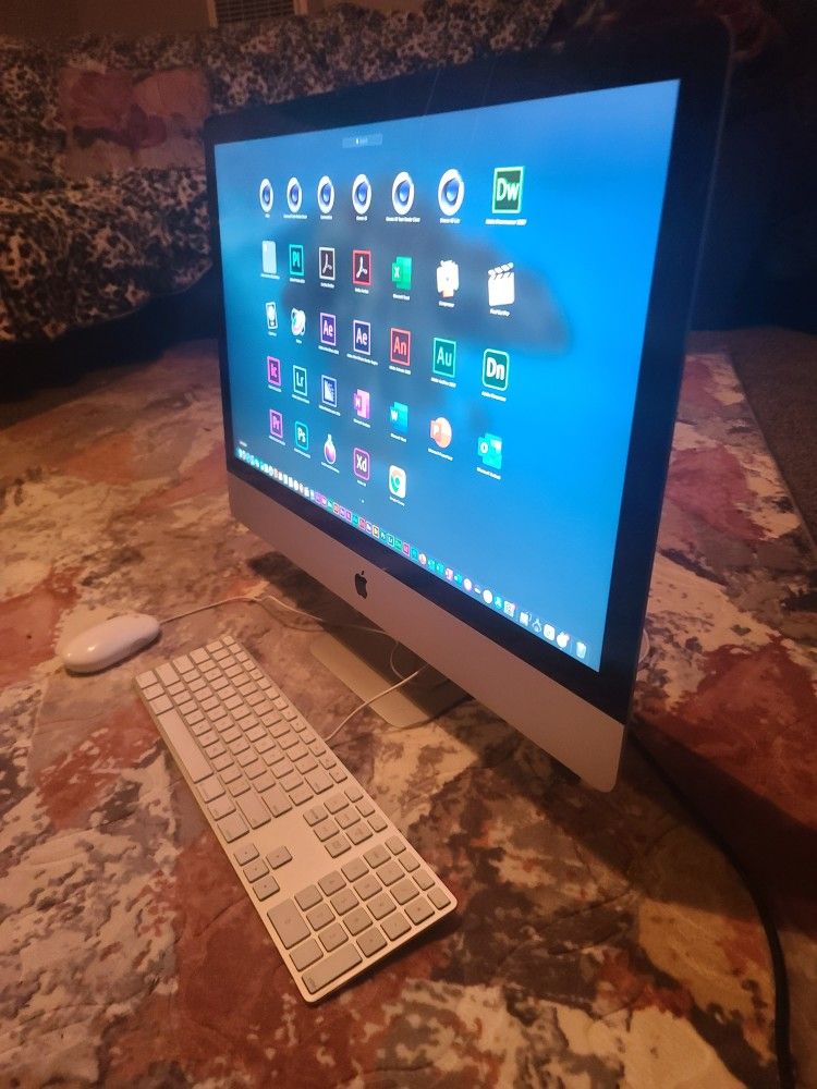 Excellent 27 inch Apple Imac Desktop Computer With Intel Core i5 Processor With Programs