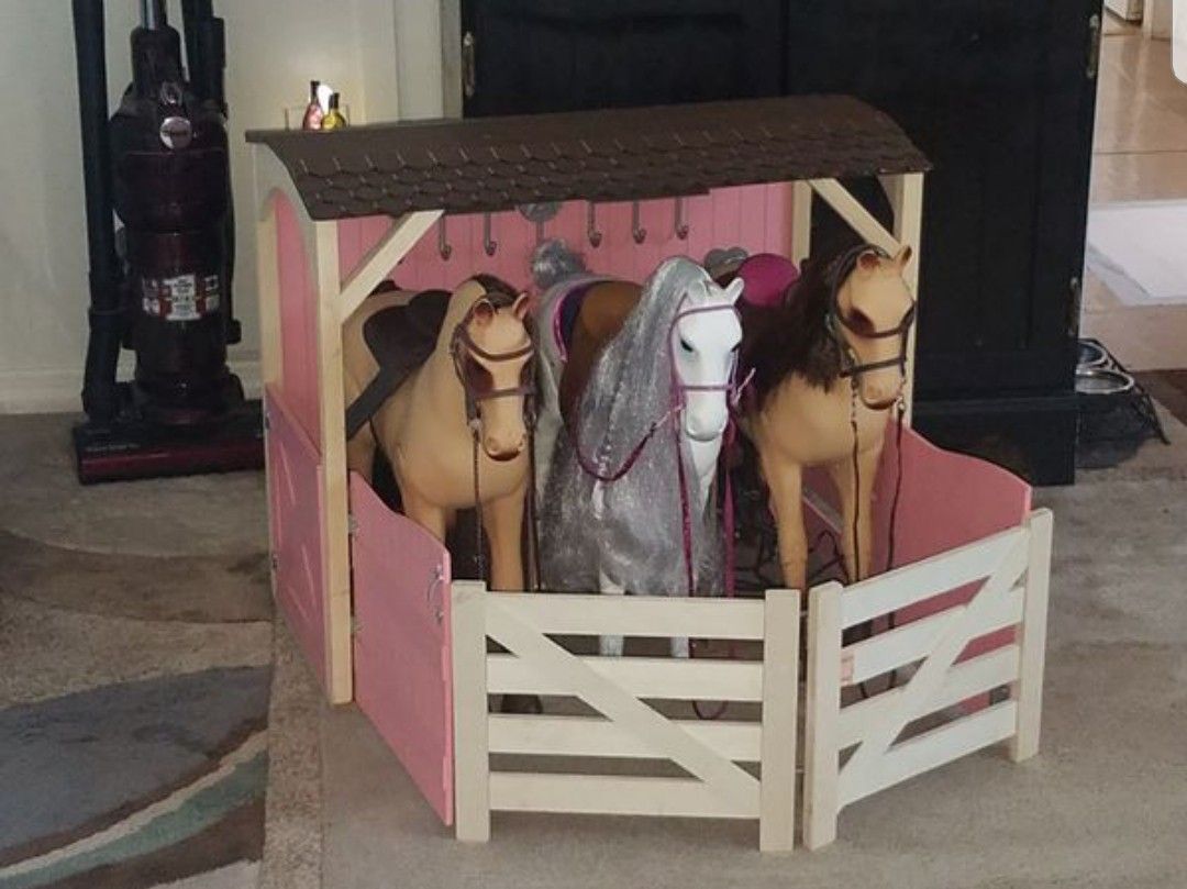 Our Generation Toy Stable Plus 3 20 inch Battat Horse Doll Girl Play House Kid Toys