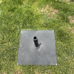 40 lbs. Steel Square Patio Umbrella Base in Black