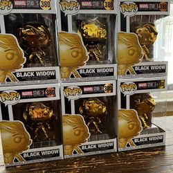 Marvel Black Widow Chrome Funko Pop