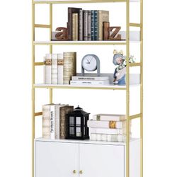 White And Gold Book Shelf