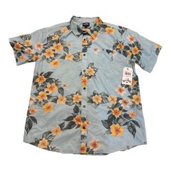 Billabong Floral Short Sleeve Button-Up Shirt