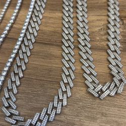 Moissanite Diamond Chains 925 silver
