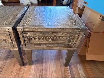 Nightstands, Side Tables, End Tables x2 by Ashley Furniture - Read FULL Description Below!