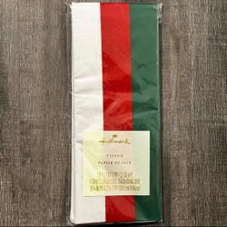 New Hallmark Red, White, & Green Tissue Paper for Wrapping